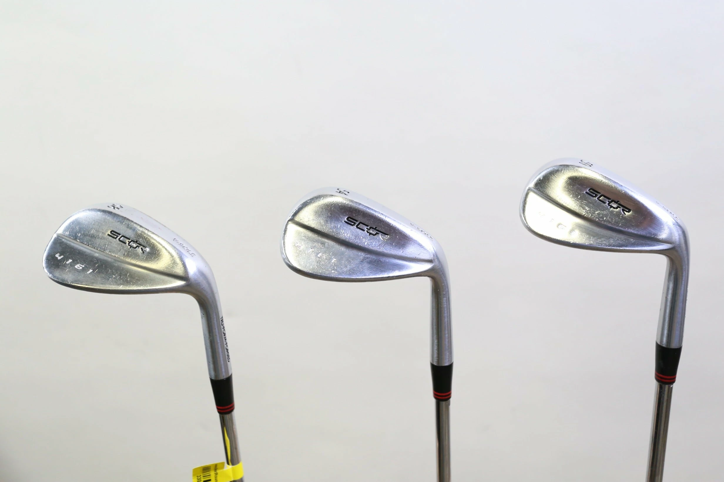 Scor 4161 50*, 54*, 58* Wedge Set RH Standard Length Steel Shafts Stiff Flex 3 Scor 4161 50*, 54*, 58* Wedge Set RH Standard Length Steel Shafts Stiff Flex